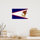 Canvas Print met vlag van American Samoa, VS (Keuken)