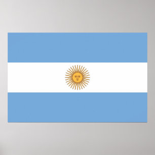 Canvas Print met vlag van Argentinië