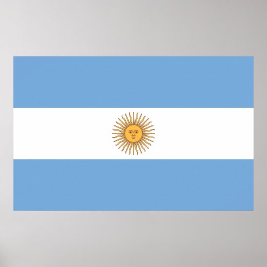 Canvas Print met vlag van Argentinië (Voorkant)