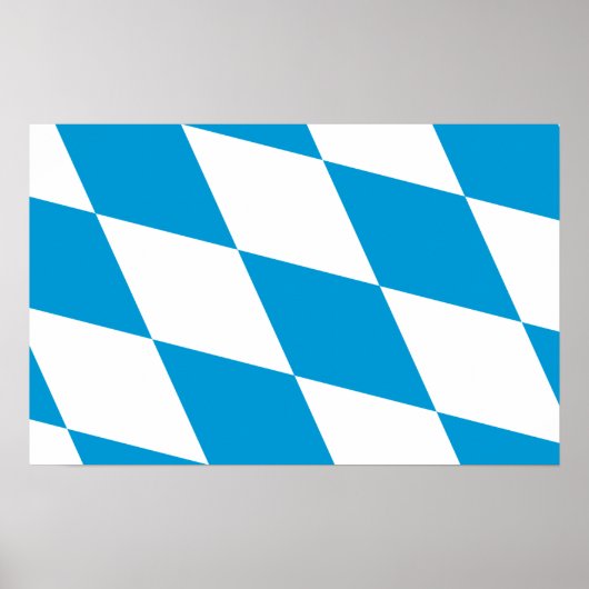 Canvas Print met vlag van Beieren, Duitsland (Voorkant)