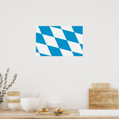 Canvas Print met vlag van Beieren, Duitsland (Keuken)
