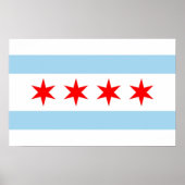Canvas Print met vlag van Chicago, VS (Voorkant)