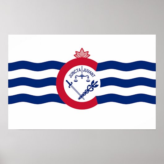 Canvas Print met vlag van Cincinnati, VS (Voorkant)