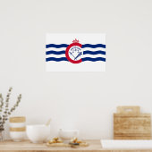 Canvas Print met vlag van Cincinnati, VS (Keuken)