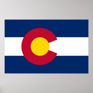 Canvas Print met vlag van Colorado, VS