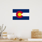 Canvas Print met vlag van Colorado, VS (Keuken)