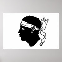 Canvas Print met vlag van Corsica, Frankrijk