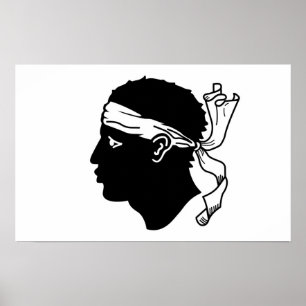 Canvas Print met vlag van Corsica, Frankrijk