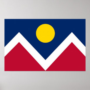 Canvas Print met vlag van Denver, Colorado, VS
