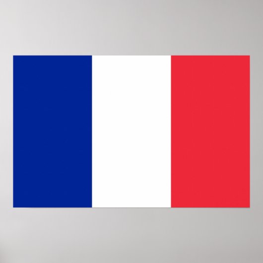 Canvas Print met vlag van Frankrijk (Voorkant)