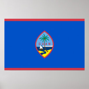 Canvas Print met vlag van Guam, VS
