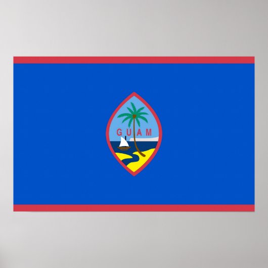 Canvas Print met vlag van Guam, VS (Voorkant)