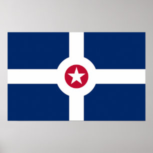Canvas Print met vlag van Indianapolis, VS