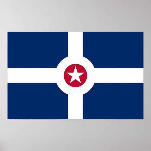 Canvas Print met vlag van Indianapolis, VS (Voorkant)