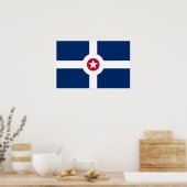 Canvas Print met vlag van Indianapolis, VS (Keuken)