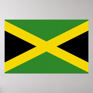 Canvas print met vlag van Jamaica
