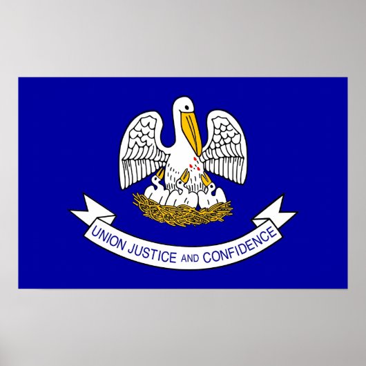 Canvas Print met vlag van Louisiana, VS (Voorkant)