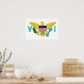 Canvas Print met vlag van Maagdeneilanden, VS (Keuken)