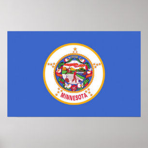 Canvas Print met vlag van Minnesota, VS