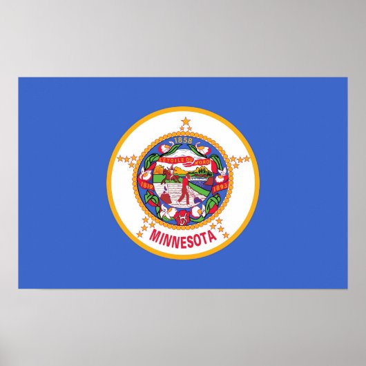 Canvas Print met vlag van Minnesota, VS (Voorkant)