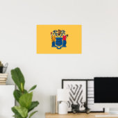 Canvas Print met vlag van New Jersey, VS (Thuiskantoor)