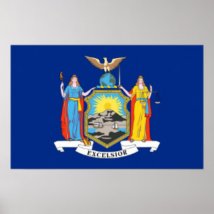 Canvas Print met vlag van New York, VS