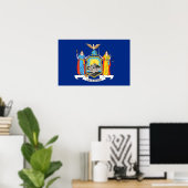 Canvas Print met vlag van New York, VS (Thuiskantoor)