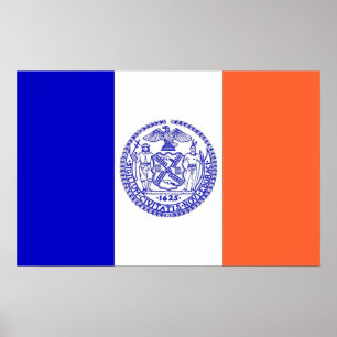 Canvas Print met vlag van New York, VS