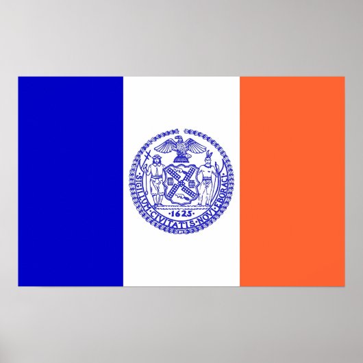 Canvas Print met vlag van New York, VS (Voorkant)