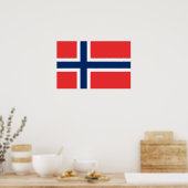 Canvas Print met vlag van Noorwegen (Keuken)