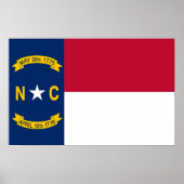Canvas Print met vlag van North Carolina, VS (Voorkant)