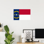 Canvas Print met vlag van North Carolina, VS (Thuiskantoor)
