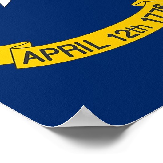 Canvas Print met vlag van North Carolina, VS (Hoek)