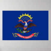 Canvas Print met vlag van North Dakota, VS (Voorkant)