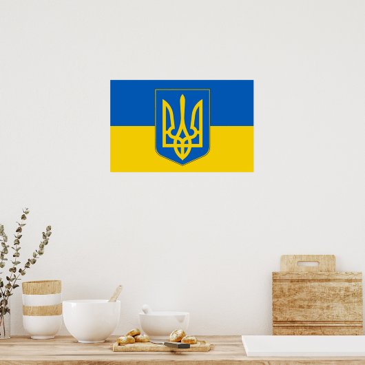Canvas Print met vlag van Oekraïne (Keuken)