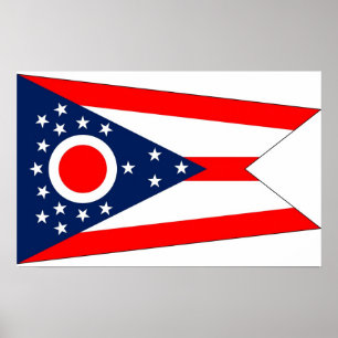 Canvas Print met vlag van Ohio, VS