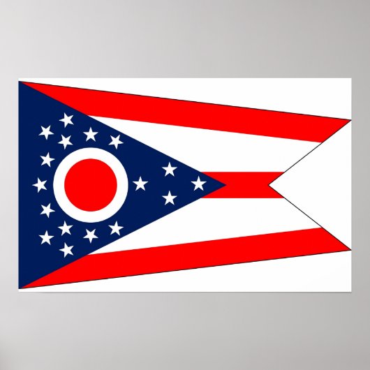 Canvas Print met vlag van Ohio, VS (Voorkant)