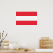 Canvas print met vlag van Oostenrijk (Keuken)