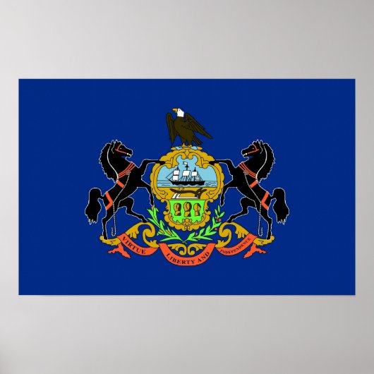 Canvas Print met vlag van Pennsylvania, VS (Voorkant)