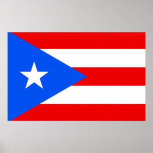 Canvas Print met vlag van Puerto Rico, VS