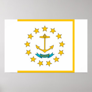 Canvas Print met vlag van Rhode Island, VS