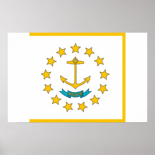 Canvas Print met vlag van Rhode Island, VS (Voorkant)