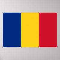 Canvas Print met vlag van Roemenië