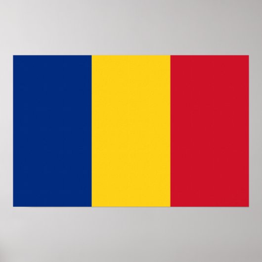 Canvas Print met vlag van Roemenië (Voorkant)
