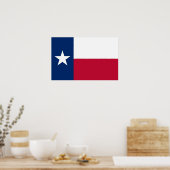 Canvas Print met vlag van Texas, VS (Keuken)