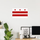 Canvas Print met vlag van Washington DC, VS (Thuiskantoor)