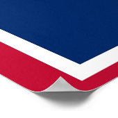 Canvas Print met vlag van Wyoming, VS (Hoek)