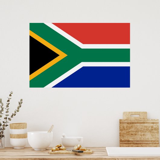 Canvas Print met vlag van Zuid-Afrika (Keuken)