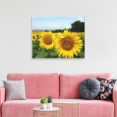 Canvas Print met zonnebloem (Insitu (Woonkamer))