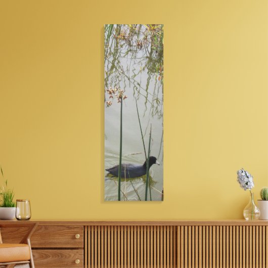 Canvas Print - Mud Hen in Reeds (Insitu (Woonkamer))